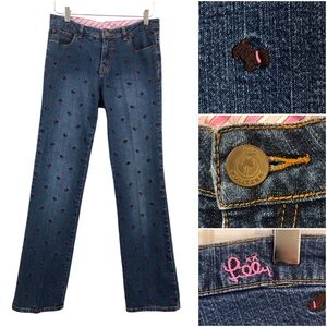 Lilly Pulitzer | Embroidered Scottie Dog Straight Leg Jeans Vintage
